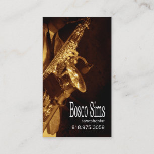 Saxophonist Musician for Music Business Card