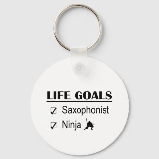 Saxophonist Ninja Life Goals Key Ring