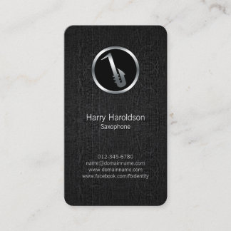 Saxophonist Saxophone Icon Grunge BusinessCard Business Card