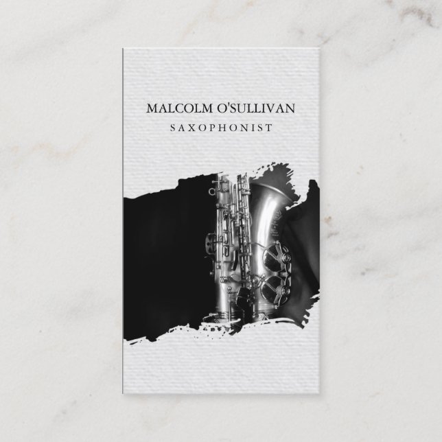 Saxophonist Saxophone Player Music Musician Business Card (Front)