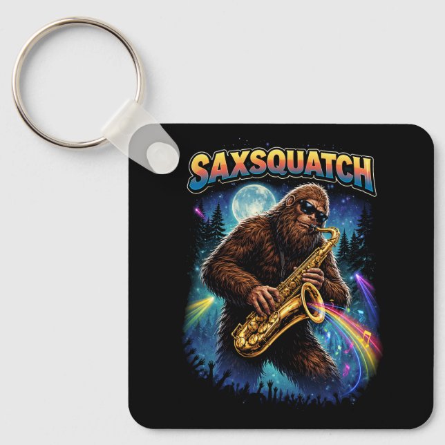 Saxsquatch Key Ring (Front)