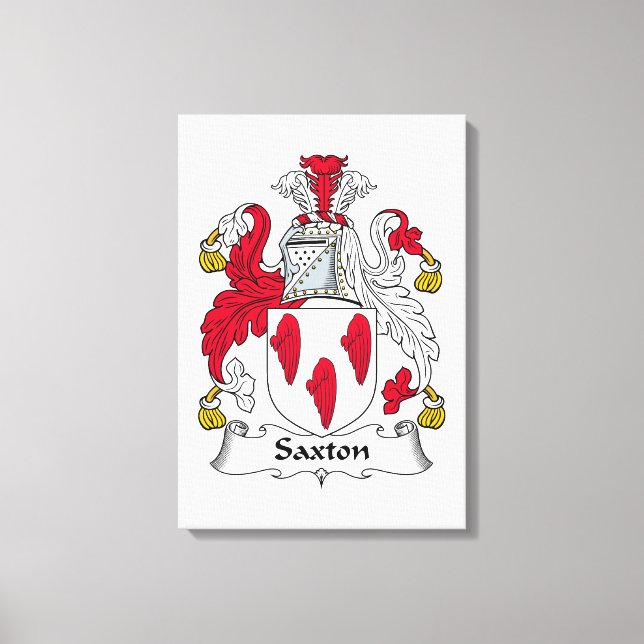 Saxton Family Crest Canvas Print (Front)
