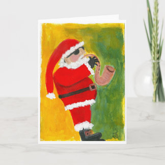 Saxy Santa Holiday Card