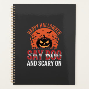Say Boo Halloween Pumpkin Design_1 Planner