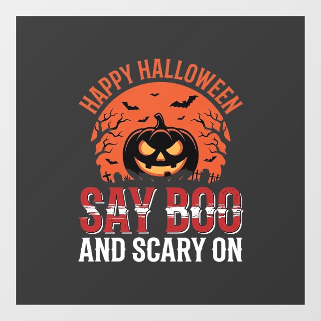 Say Boo Halloween Pumpkin Design_1 Window Cling (Sheet)