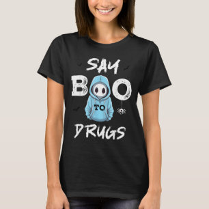 Say Boo To Drugs Funny Halloween Red Ribbon Week T-Shirt