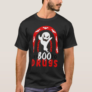 Say Boo To Drugs  Halloween Red Ribbon Week Awaren T-Shirt