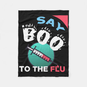 Say Boo To The Flu - Halloween Fleece Blanket