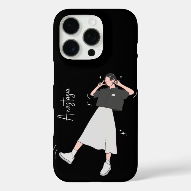 "Say Cheese" Aesthetic Girl Customisable Case-Mate iPhone Case (Back)
