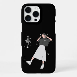 "Say Cheese" Aesthetic Girl Customisable iPhone 16 Pro Max Case