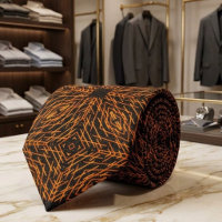 Say Cheese And Macaroni Orange On Black Pattern   