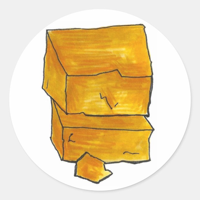 Say CHEESE Cheddar Cheese Foodie Cooking Food Classic Round Sticker (Front)