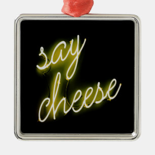 Say Cheese Neon Lights Metal Tree Decoration