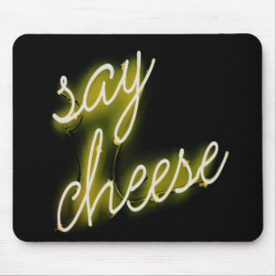 Say Cheese Neon Lights Mouse Mat