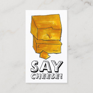 SAY CHEESE! Photographer Photography Cheddar Food Business Card