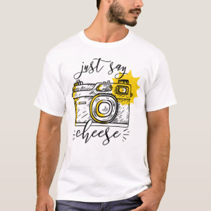 "Say Cheese" Retro Camera Photographer Photography T-Shirt