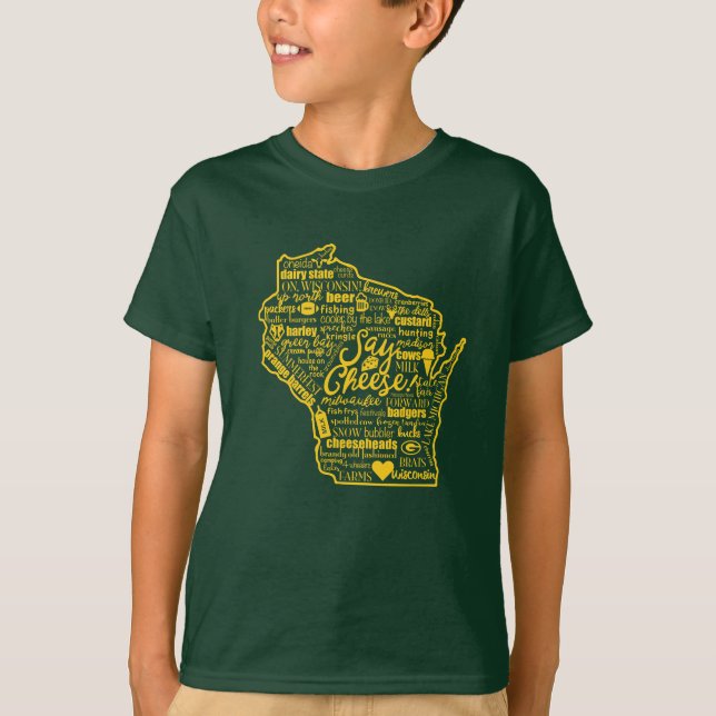 Say Cheese!  Wisconsin Kids Tee (Front)