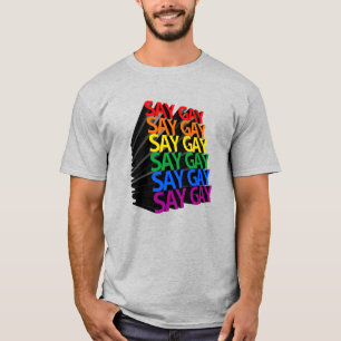 Say Gay Rainbow 3D T-Shirt