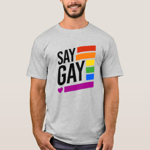 Say Gay - Rainbow Bars T-Shirt