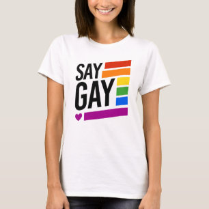 Say Gay - Rainbow Bars T-Shirt
