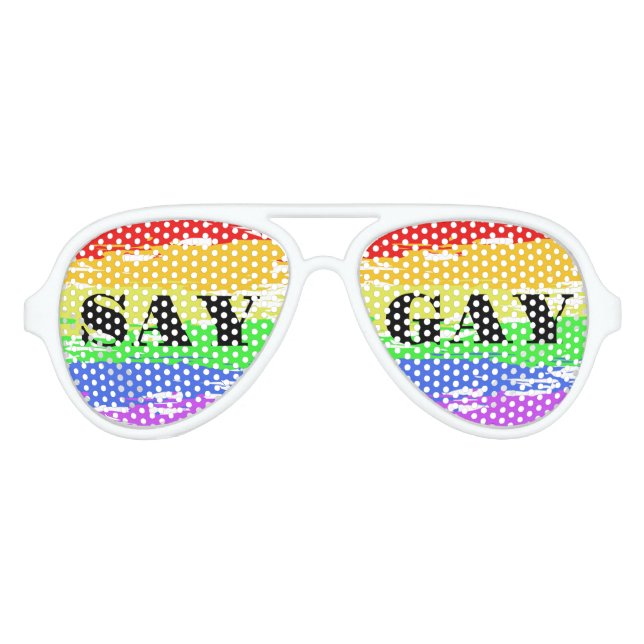 SAY GAY RAINBOW SUNGLASSES (Front)