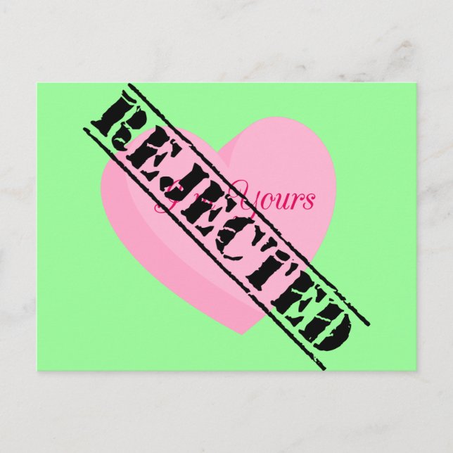 Say Happy Valentines with Rejection & Breakup Holiday Postcard (Front)