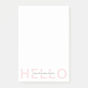 Say Hello Custom Colours Personalised Post-It Note