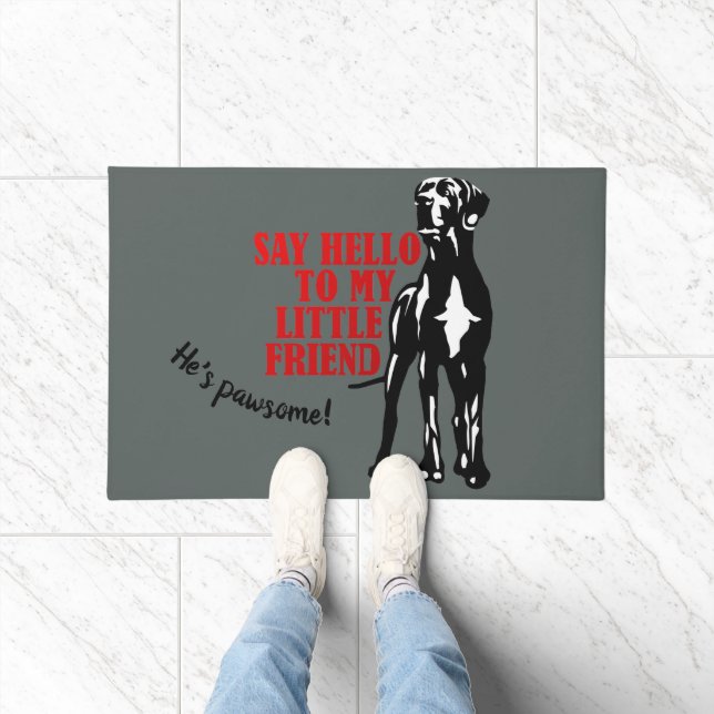 Say hello Great Dane Doormat (Indoor)