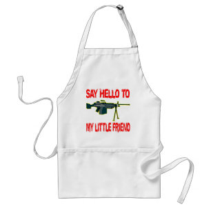 Say Hello To My Little Friend SAW Machine Gun Standard Apron