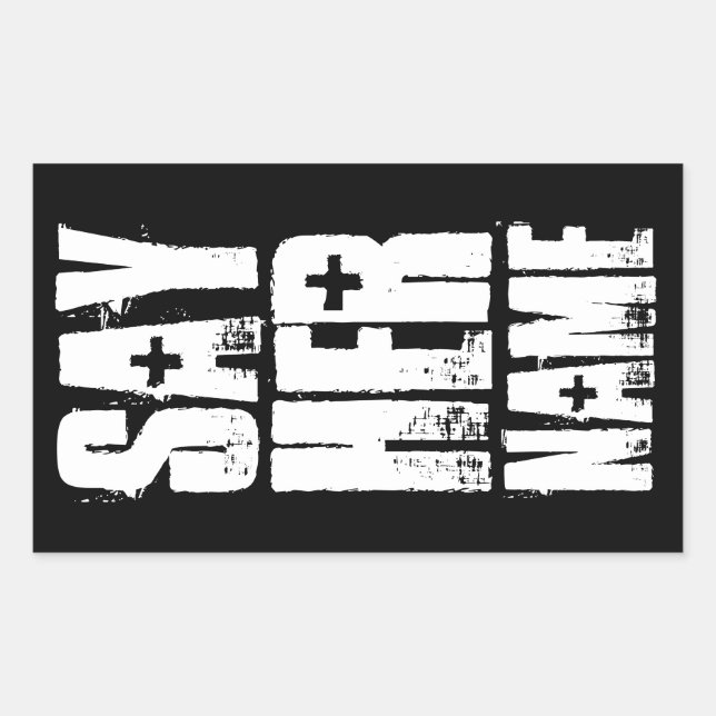 SAY HER NAME RECTANGULAR STICKER (Front)