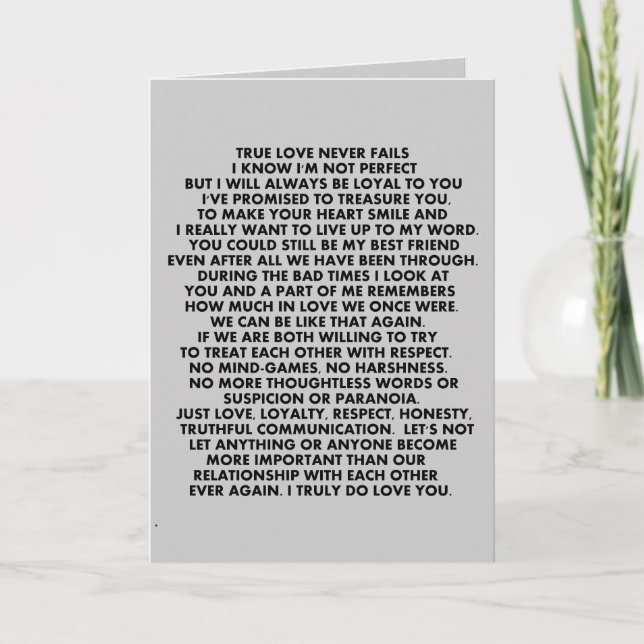 SAY IT AS IT IS LOVE QUOTES RELATIONSHIPS TRYING C CARD (Front)