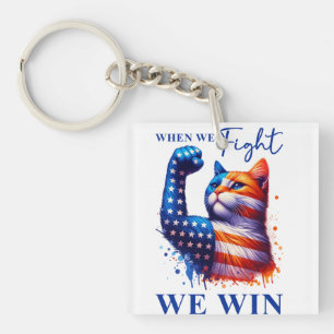 Say it to my Face Cat Lady Kamala USA Key Ring