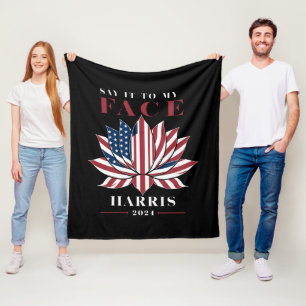 Say It To My Face Kamala Harris 2024 USA Lotus Fleece Blanket