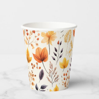 Say it with fall leaves 2 - Paper cup
