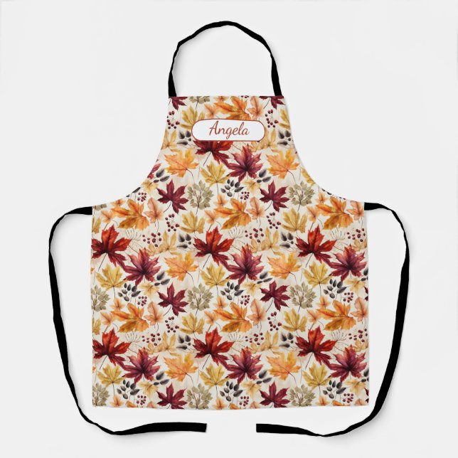 Say it with fall leaves 3 - Customised Apron (Front)
