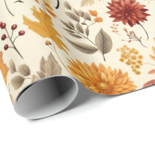 Say it with fall leaves - wrapping paper