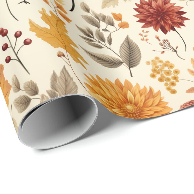 Say it with fall leaves - wrapping paper (Roll Corner)