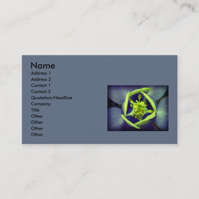 Say it with flowers business card (Front)