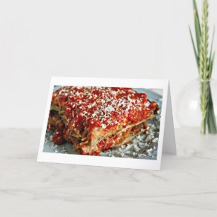 SAY IT WITH FOOD-LOVE YOU MORE THAN LASAGNA! HOLIDAY CARD