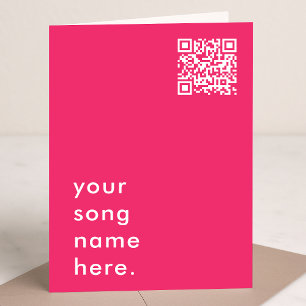Say it with Music   Pink QR Code Streamable Song Card
