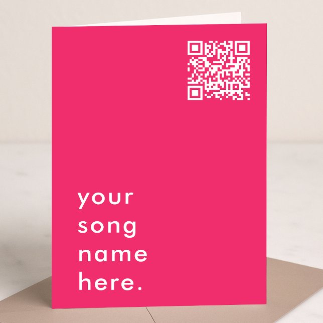 Say it with Music | Pink QR Code Streamable Song Card (Creator Uploaded)