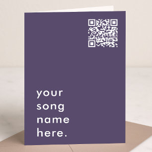 Say it with Music Purple QR Code Streamable Song Card