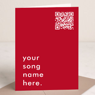 Say it with Music Red QR Streamable Love Song Card