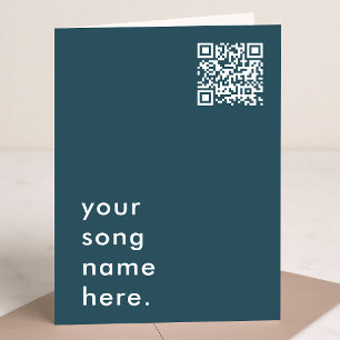 Say it with Music   Teal QR Code Streamable Song Card