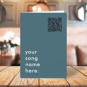 Say it with Music   Teal QR Code Streamable Song Card
