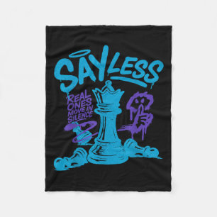 Say Less Drip Streetwear Tee Aqua Matching Outfit  Fleece Blanket