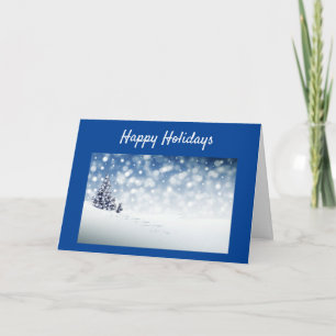 SAY *MERRY CHRISTMAS & HAPPY NEW YEAR* WITH SNOW H HOLIDAY CARD