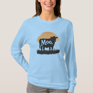 Say Moo — Cute Cow Silhouette T-Shirt