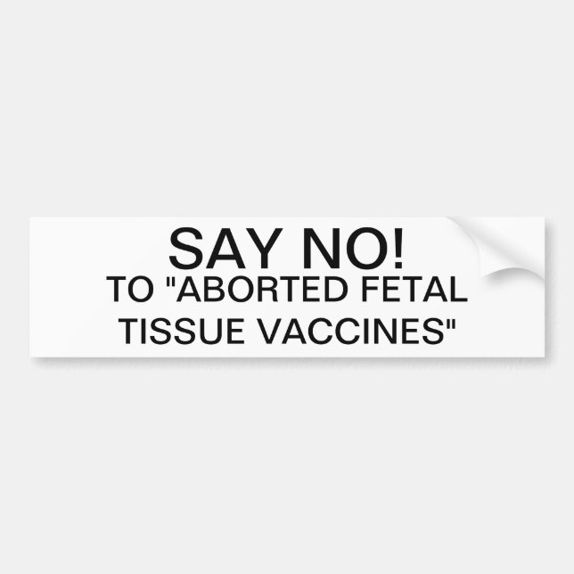 Say no bumper sticker (Front)