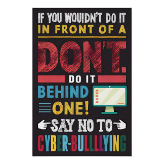 Say No to Cyberbullying Poster